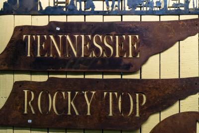 Tennessee and Rocky Top Metal Shaped Signs