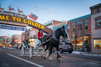 Holiday Carriage Rides Through Downtown Golden
