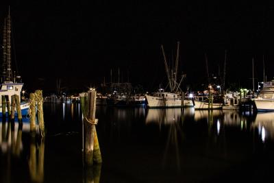 Pass Christian Harbor at night - Douglas H. Smith