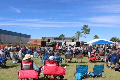 Spectators at George Core Park at the Forgotten Music Festival
