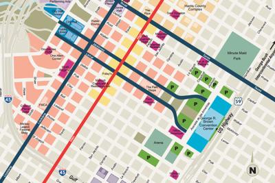 Downtown Houston Streetmap