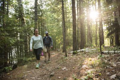 Couple Hiking in Minocqua