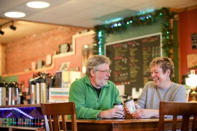 Couple at Coffee Shop
