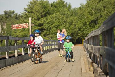 kids riding bikes