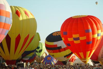 Watch the hot air balloon take off every year at the Albuquerque International Balloon Fiesta.