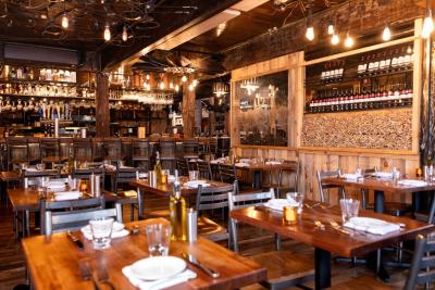 tables set in a restaurant