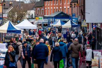 Busy scene at the Tamworth Market