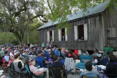 Concerts at Mandeville's historic Dew Drop Jazz Hall are indoors and out.