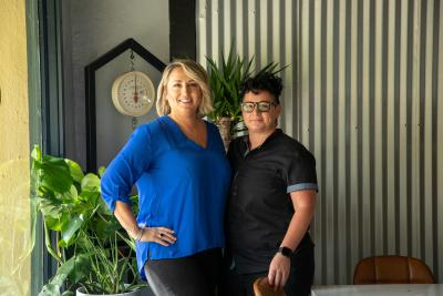 Amanda Birdsong and Anna Watkins, co-owners and chefs of Cured. On Columbia