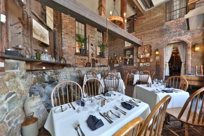 Table 1837--Glen Rock Mill Inn beam dining room