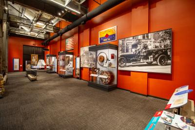 York County History Center orange wall