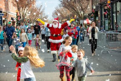 Santa Spreading Joy at ChristmasVille in Rock Hill