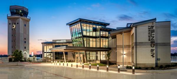 McKinney National Airport Terminal at Dusk