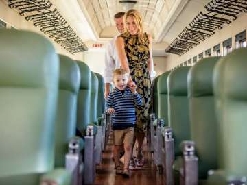 Family on the train