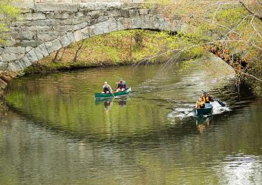 Canoe on the Blackstone River