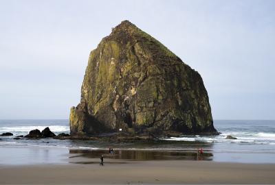Haystack Rock on a Cloudy Day