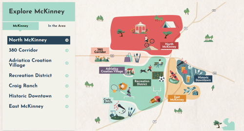 Interactive map screen shot from home page