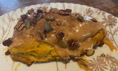 The Beehive's pumpkin spice scone with toasted pecans and pumpkin seeds. (Photo courtesy of The Beehive's Facebook page)