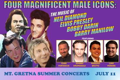 Music of Music of 4 Magnificent Male Icons: Neil, Elvis, Bobby. & Barry