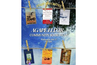 Community Book Swap at Agape Elixir