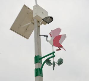wind operated bird artwork for parking lighting