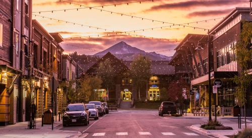 Sunset in Town Center