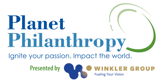 Logo for the Planet Philanthropy 2023 event hosted by the Association of Fundraising Professionals Florida Caucus