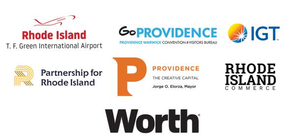 Worth, Green Airport, GoProvidence, ITG, Partnership for Rhode Island, Providence, RI and RI Commerce logos