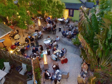 Aerial of Carmelo's Ristorante Outdoor Garden
