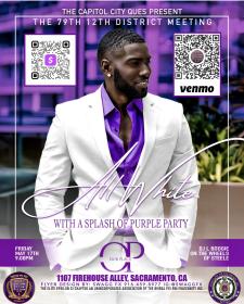 Omega Psi Phi_All White Party Invitation