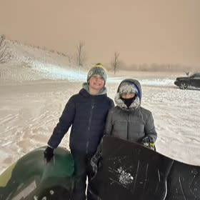 Sledding at Ingram Park