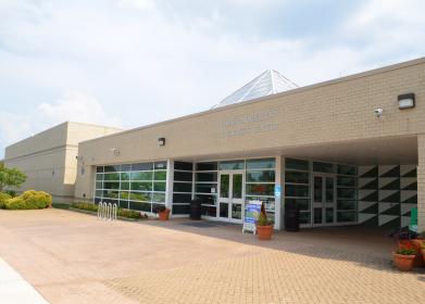 Exterior of Chinn Aquatics & Fitness Center building