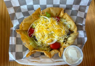 To go Taco Salad from The Village Tavern Bar & Grill
