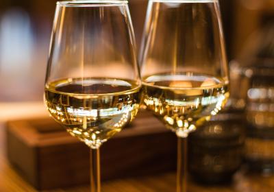 two glasses of white wine