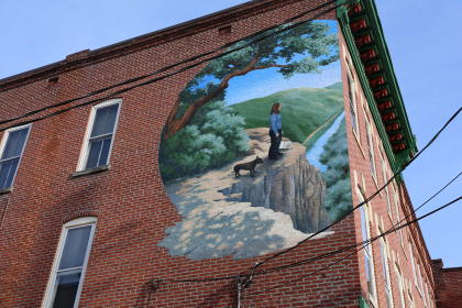 Cliffs Mural on the side of 423 Penn St, Huntingdon