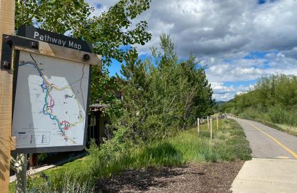 Pathways Sign on the rail trail