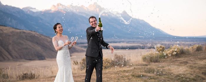 Bride & Groom toast