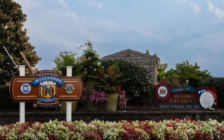 A sign for Millsboro in the town in Delaware.