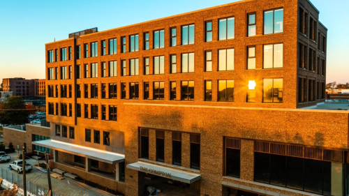 Compton Hotel in golden light