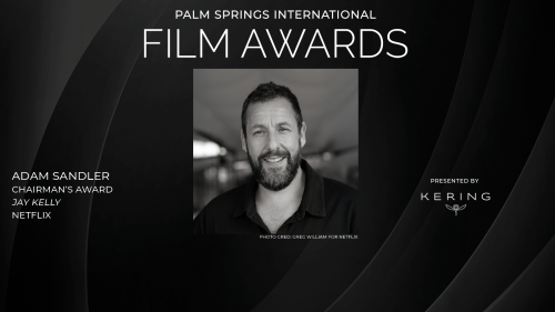 Adam Sandler award poster at the Palm Springs International Film Festival