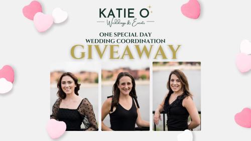 flyer promoting a wedding coordination giveaway with three women on it