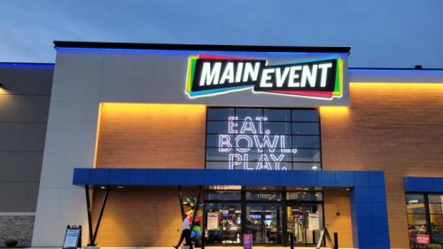 Rendering of outside Main Event entertainment attraction