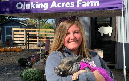 Adopt a pig at Oinking Acres
