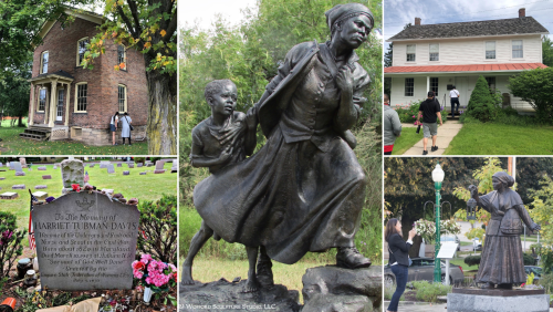 Harriet Tubman Statue collage