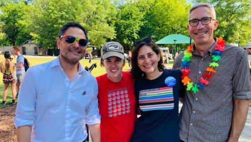 Community Leaders at PRIDE event in Carrboro
