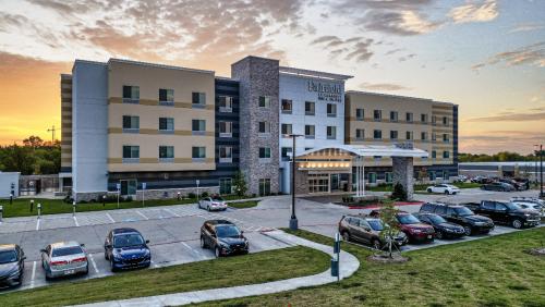 Fairfield Inn drone shot of building exterior