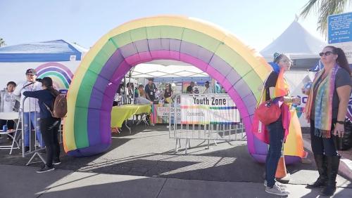 Entry to Palm Springs Pride Youth Zone