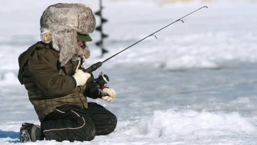 Little Kid Ice Fishing