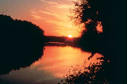 Wabash River susnset