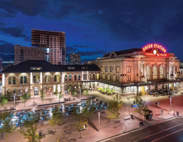 Denver Union Station at Night – Exterior